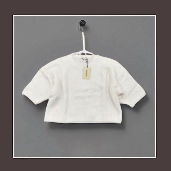 Ragdoll LA Wool Blend Short Sleeve Sweater Top - Picture 4 of 16